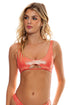 Luli Fama Babes Just Want Sun Scoop Neck Cut Out Top
